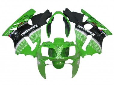 Rabatt Kawasaki ZX12R Motorrad Verkleidung 2002-2006 - Grun Schwarz Weiss