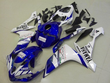 Rabatt Yamaha YZF R1 Motorrad Verkleidung 2007-2008 - Weiss Blau Becker Motul