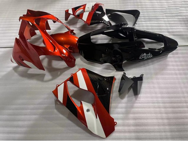 Rabatt Kawasaki ZX9R Motorrad Verkleidung 2002-2003 - Rot Weiss Glanzendes Schwarz