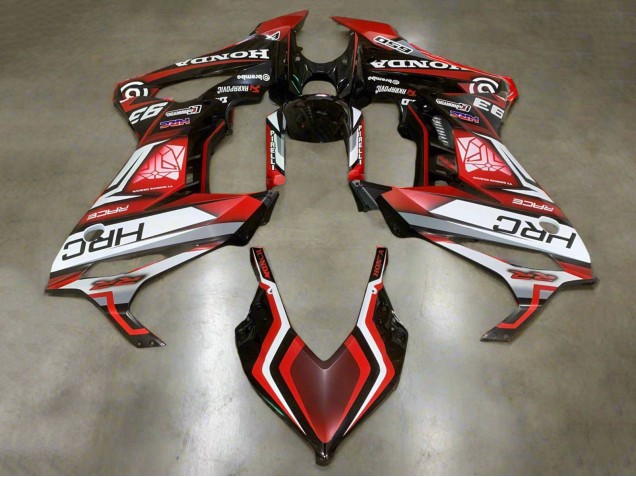 Rabatt Honda CBR650R Motorrad Verkleidung 2019-2020 - Weiss Rot Glanzendes Schwarz HRC