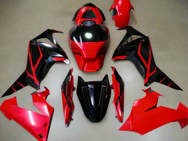 Rabatt Honda CBR650R Motorrad Verkleidung 2021-2023 - Rot Glanzendes Schwarz Streifen