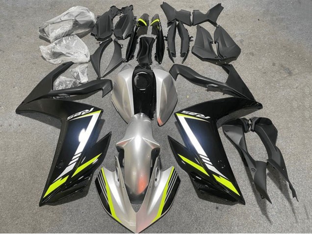 Rabatt Yamaha YZF R3/R25 Motorrad Verkleidung 2015-2018 - Silber Gelb Schwarz