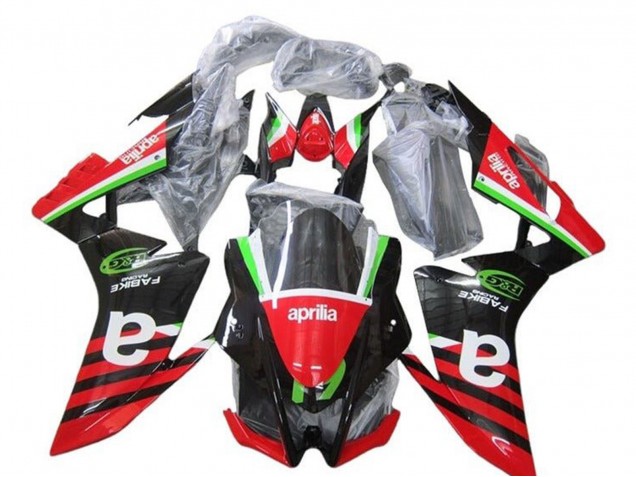 Rabatt Aprilia RSV4 1000 Motorrad Verkleidung 2009-2015 - Rot Grun Schwarz Streifen