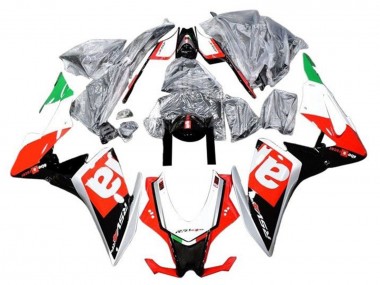 Rabatt Aprilia RSV4 1000 Motorrad Verkleidung 2009-2015 - Rot Schwarz Silber Grun