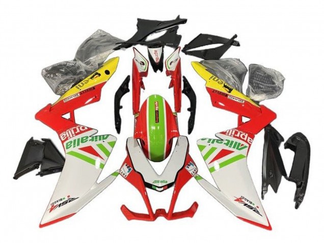 Rabatt Aprilia RSV4 1000 Motorrad Verkleidung 2009-2015 - Weiss Rot Grun Gelb