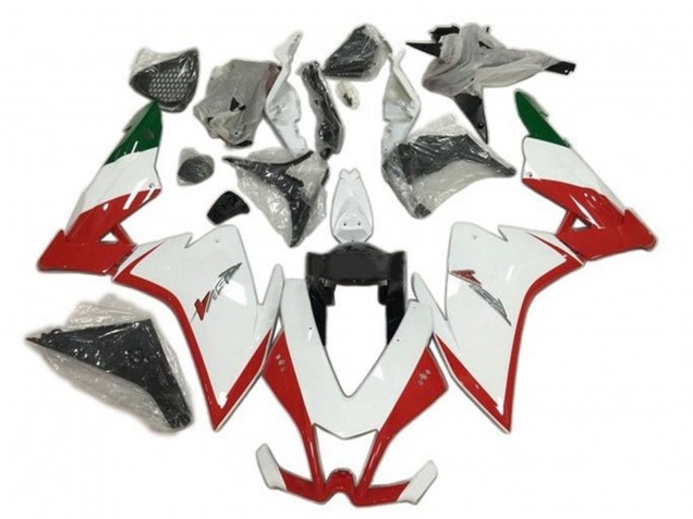 Rabatt Aprilia RSV4 1000 Motorrad Verkleidung 2009-2015 - Rot Weiss Grun
