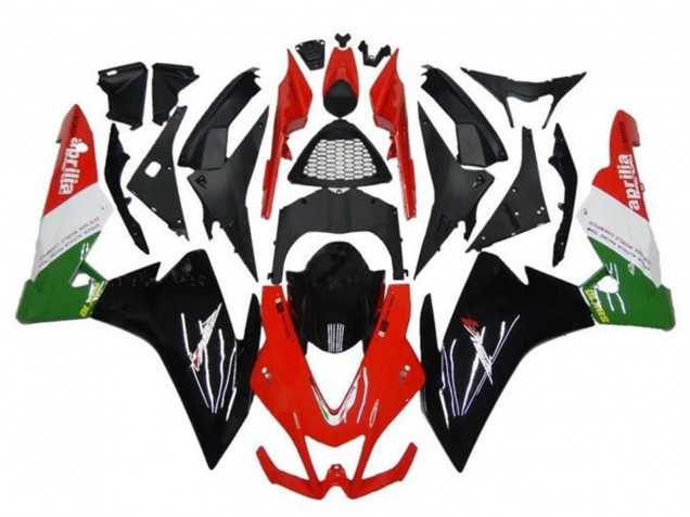 Rabatt Aprilia RSV4 1000 Motorrad Verkleidung 2009-2015 - Rot Schwarz Grun Weiss