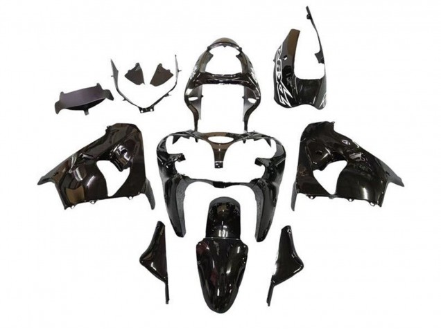 Rabatt Kawasaki ZX9R Motorrad Verkleidung 2002-2003 - Schwarz Weiss