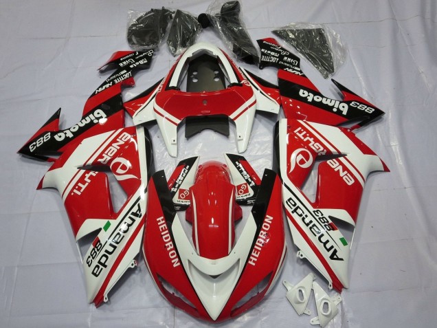 Rabatt Kawasaki ZX10R Motorrad Verkleidung 2006-2007 - Weiss Rot Schwarz Amauda 883 Heidron