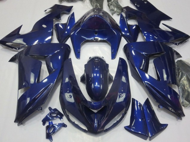 Rabatt Kawasaki ZX10R Motorrad Verkleidung 2006-2007 - Dunkel Blau
