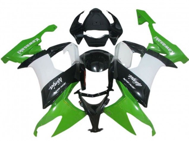 Rabatt Kawasaki ZX10R Motorrad Verkleidung 2008-2010 - Grun Weiss Schwarz