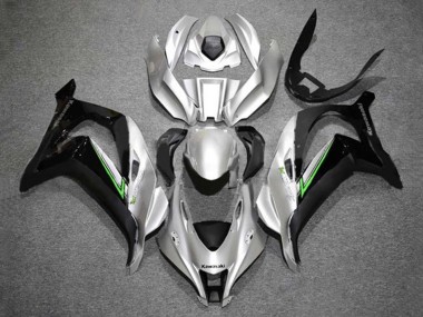 Rabatt Kawasaki ZX10R Motorrad Verkleidung 2016-2020 - Silber Grun Schwarz