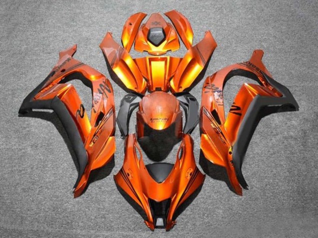 Rabatt Kawasaki ZX10R Motorrad Verkleidung 2016-2020 - Orange Schwarz