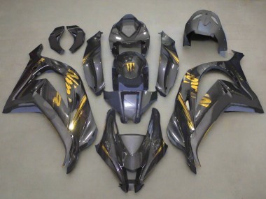 Rabatt Kawasaki ZX10R Motorrad Verkleidung 2016-2020 - Kunst Carbonfaser Gold