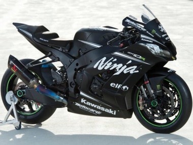 Rabatt Kawasaki ZX10R Motorrad Verkleidung 2016-2020 - Matt Schwarz Weiss Elf Ninja