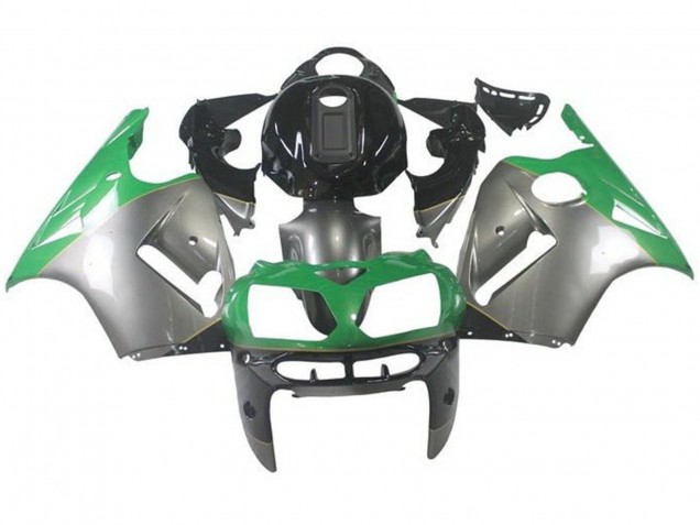 Rabatt Kawasaki ZX12R Motorrad Verkleidung 2000-2001 - Silber Grun Schwarz