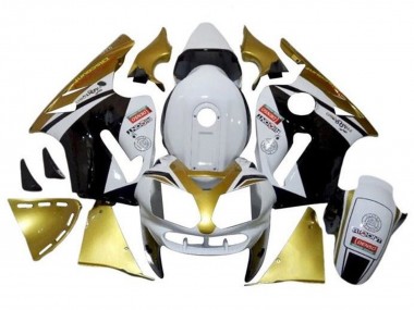 Rabatt Kawasaki ZX12R Motorrad Verkleidung 2000-2001 - Weiss Gold Schwarz