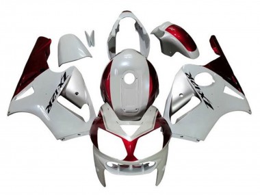 Rabatt Kawasaki ZX12R Motorrad Verkleidung 2000-2001 - Weiss Silber Rot Schwarz