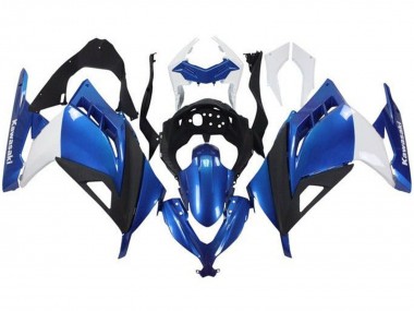 Rabatt Kawasaki EX300 Motorrad Verkleidung 2013-2024 - Weiss Blau Schwarz