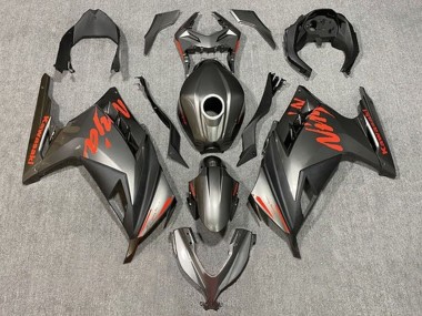 Rabatt Kawasaki EX300 Motorrad Verkleidung 2013-2024 - Matt Schwarz Rot