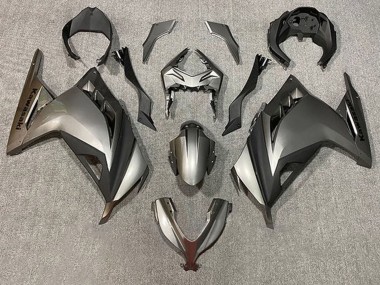 Rabatt Kawasaki EX300 Motorrad Verkleidung 2013-2024 - Silber Matt Schwarz