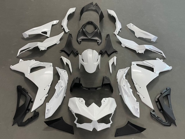 Rabatt Kawasaki Ninja 500 EX500R Motorrad Verkleidung 2024-2026 - Weiss Schwarz