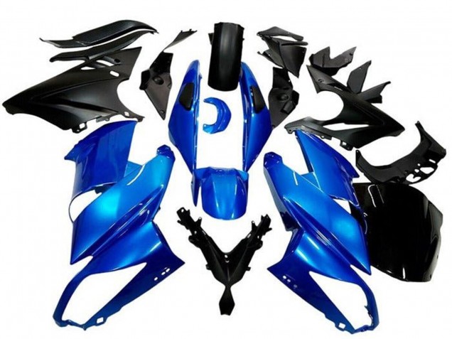 Rabatt Kawasaki Ninja 650 EX650 Motorrad Verkleidung 2009-2011 - Blau Matt Schwarz
