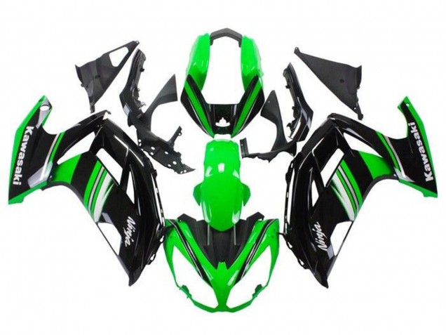Rabatt Kawasaki Ninja 650 EX650 Motorrad Verkleidung 2012-2016 - Grun Schwarz Weiss Grau Streifen