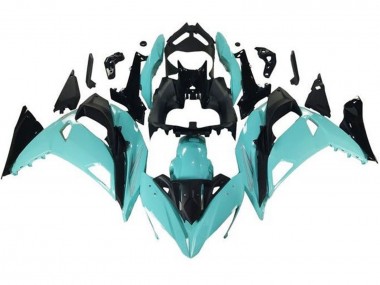 Rabatt Kawasaki Ninja 650 EX650 Motorrad Verkleidung 2017-2019 - Hellblau Schwarz