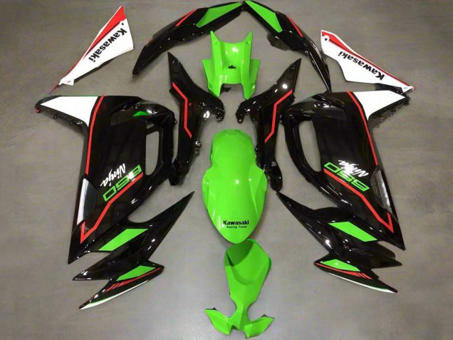 Rabatt Kawasaki Ninja 650 EX650 Motorrad Verkleidung 2020-2025 - Grun Rot Schwarz Weiss