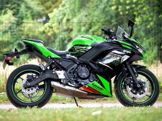Rabatt Kawasaki Ninja 650 EX650 Motorrad Verkleidung 2020-2025 - Grun Schwarz Rot Bienenwabe