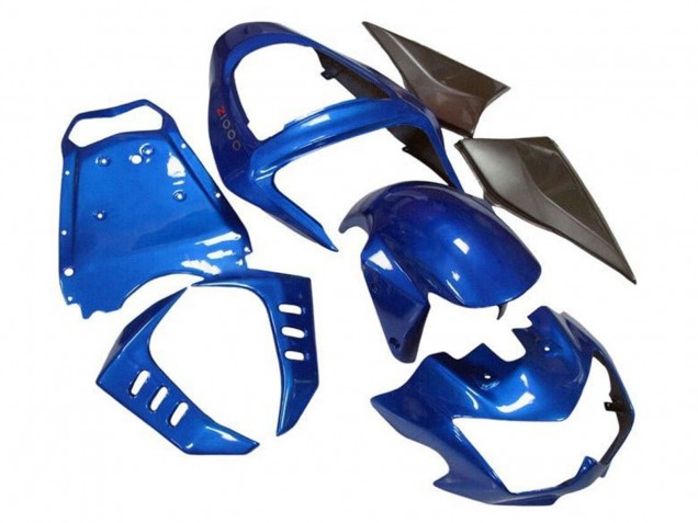 Rabatt Kawasaki Z1000 Motorrad Verkleidung 2003-2006 - Blau Matt Schwarz