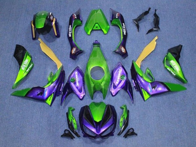 Rabatt Kawasaki Z1000 Motorrad Verkleidung 2014-2019 - Grun Gelb Lila Schwarz