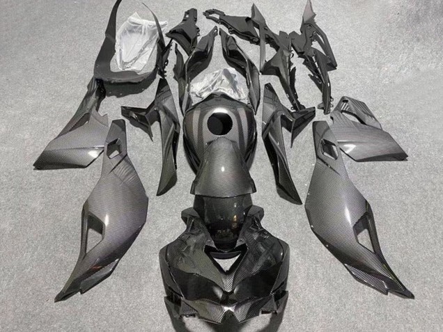 Rabatt Kawasaki ZX25R ZX-25R Motorrad Verkleidung 2019-2025 - Schwarz Kunstkohlefaser