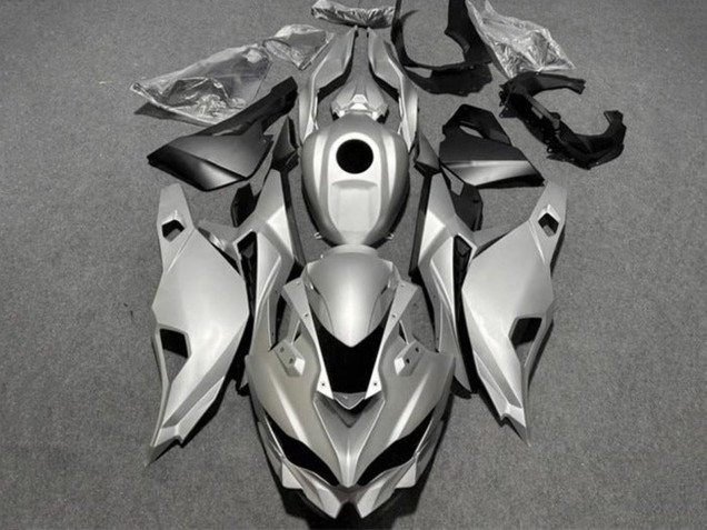 Rabatt Kawasaki ZX25R ZX-25R Motorrad Verkleidung 2019-2025 - Glanzendes Silber Matt Schwarz