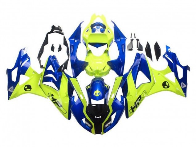 Rabatt BMW S1000RR Motorrad Verkleidung 2009-2014 - Blau Gelb HP