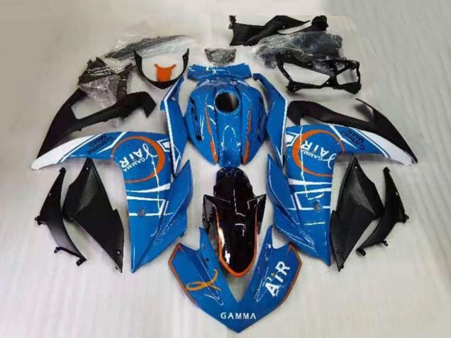 Rabatt Yamaha YZF R3 Motorrad Verkleidung 2015-2018 - Blau Weiss Schwarz Orange