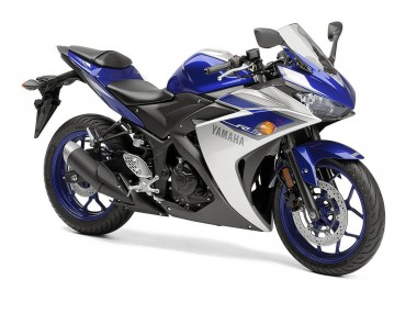 Rabatt Yamaha YZF R3 Motorrad Verkleidung 2015-2018 - Silber Blau Schwarz