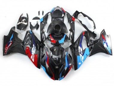 Rabatt BMW S1000RR Motorrad Verkleidung 2017-2018 - Blau Rot Kunst Carbonfaser