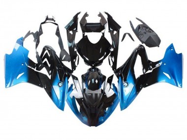 Rabatt BMW S1000RR Motorrad Verkleidung 2017-2018 - Blau Glanzendes Schwarz Fade