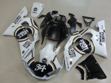 Rabatt Yamaha YZF R6 Motorrad Verkleidung 1998-2002 - Weiss Schwarz Motul Lucky Strike 34