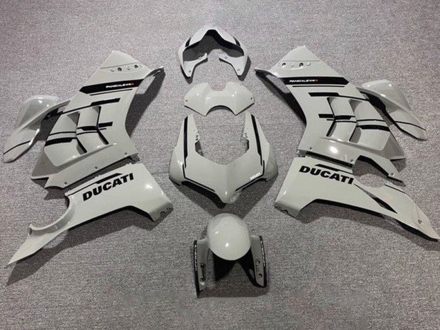 Rabatt Ducati Panigale V4 V4S Motorrad Verkleidung 2020-2021 - Grau Glanzendes Schwarz