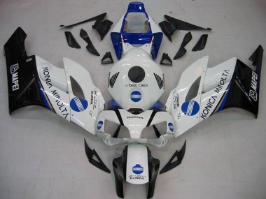 Rabatt Honda CBR1000RR Motorrad Verkleidung 2004-2005 - Weiss Blau Glanzendes Schwarz Konica Minolta