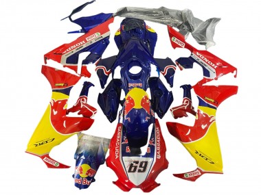 Rabatt Honda CBR1000RR Motorrad Verkleidung 2017-2023 - Blau Gelb Red Bull Hayden