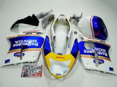Rabatt Honda CBR1100XX Blackbird Motorrad Verkleidung 1996-2007 - Weiss Blau Gelb Rothmans