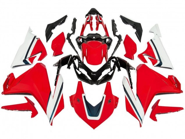 Rabatt Honda CBR500R Motorrad Verkleidung 2019-2021 - Rot Weiss Schwarz Streifen