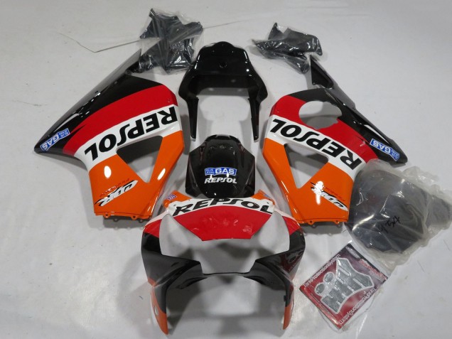 Rabatt Honda CBR900RR 954 Motorrad Verkleidung 2002-2003 - Orange Weiss Rot Glanzendes Schwarz Repsol