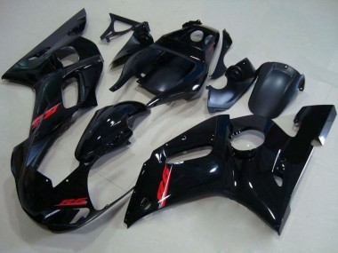 Rabatt Yamaha YZF R6 Motorrad Verkleidung 1998-2002 - Glanzendes Schwarz Rot Aufkleber