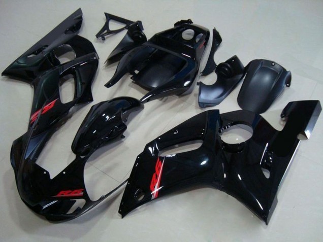 Rabatt Yamaha YZF R6 Motorrad Verkleidung 1998-2002 - Glanzendes Schwarz Rot Aufkleber
