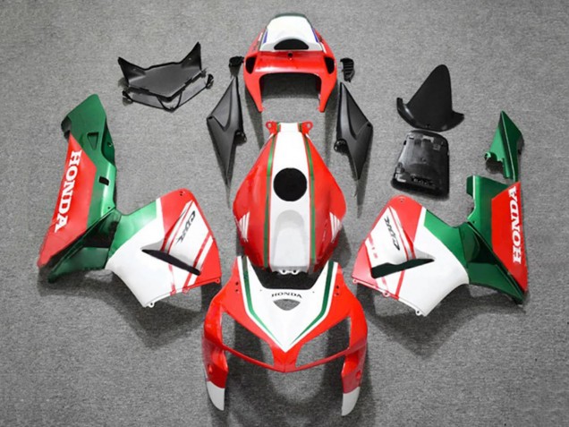 Rabatt Honda CBR600RR Motorrad Verkleidung 2005-2006 - Matt Rot Weiss Grun